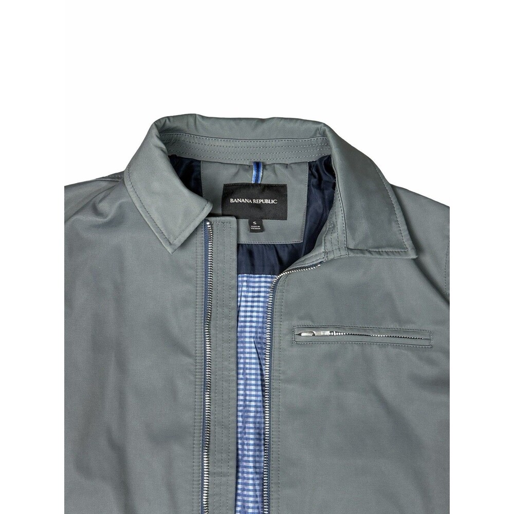 Banana Republic Men’s Gray Bomber Casual Jacket Small Cold Weather Soft Shell